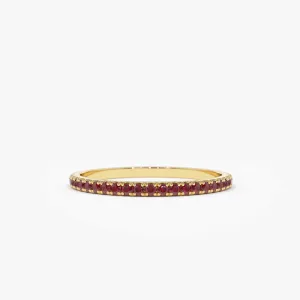 14K Gold Ruby Eternity Band