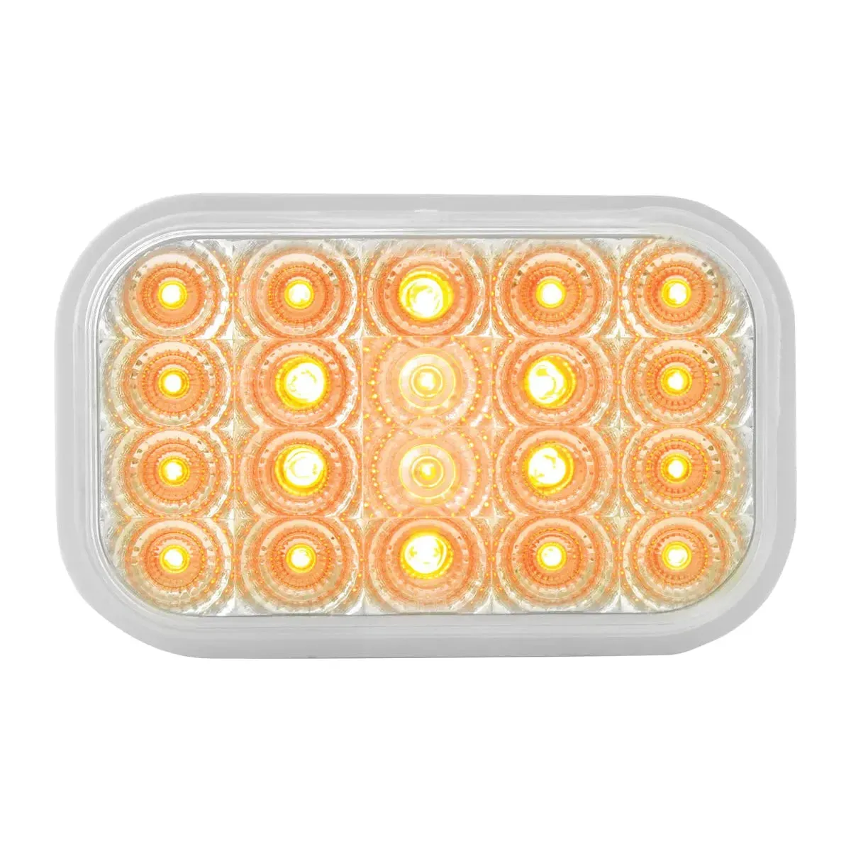 77011BP Rectangular Spyder LED Light  (AMBER/CLEAR) #77011BP