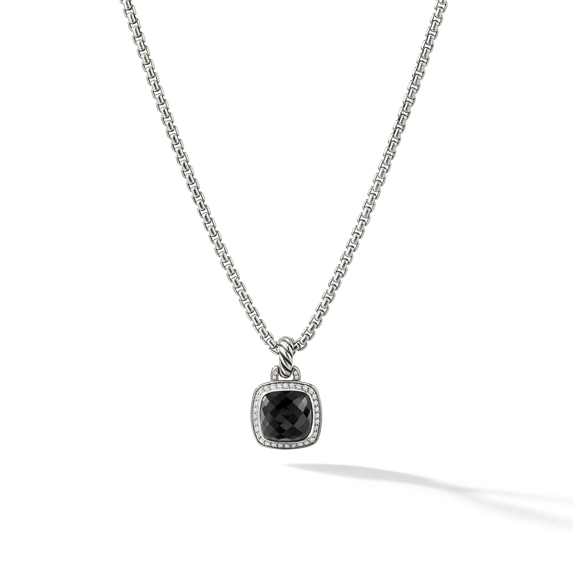 Albion® Pendant in Sterling Silver with Black Onyx and Diamonds\, 11mm