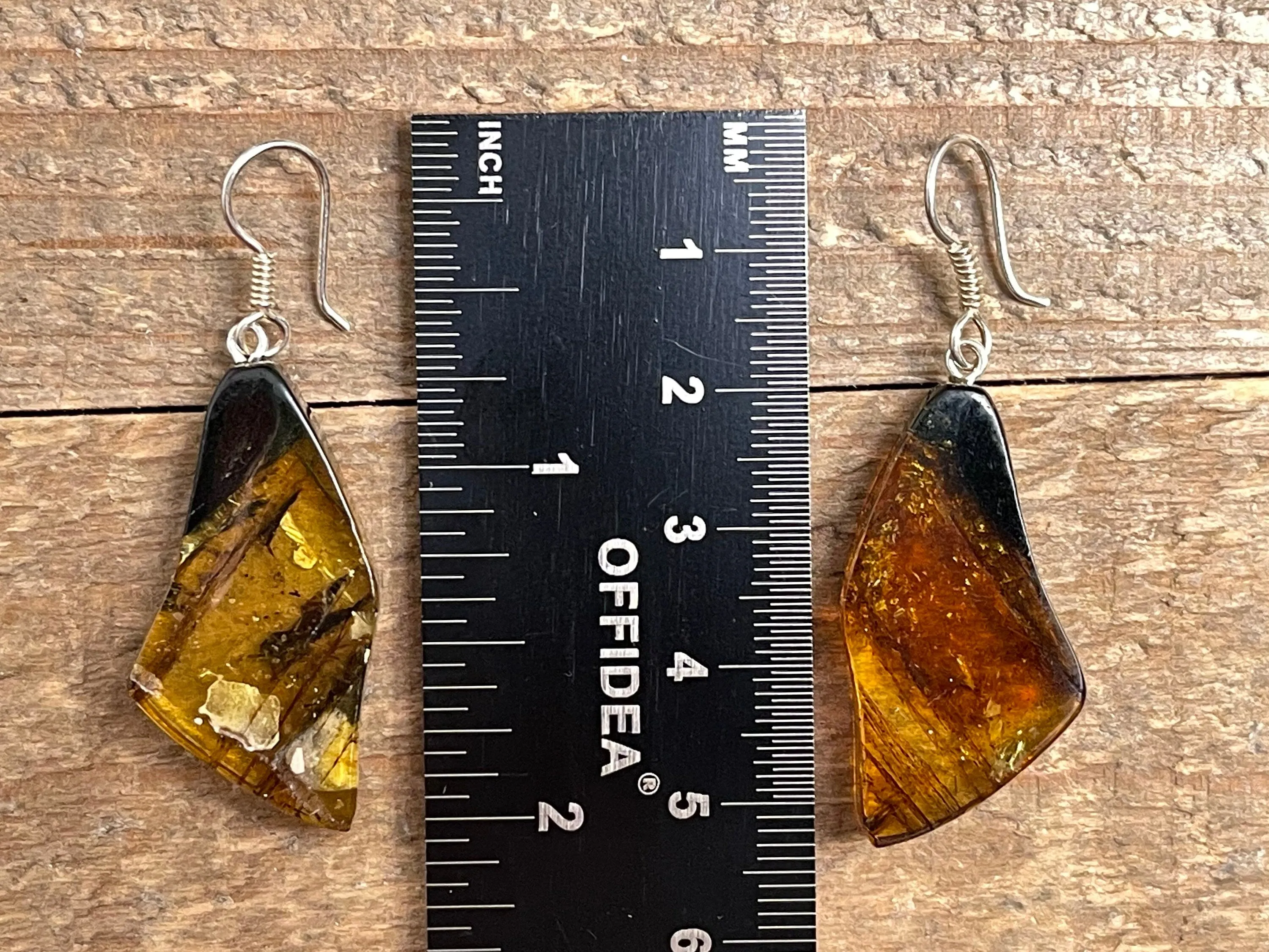 AMBER Crystal Earrings - Statement Earrings, Dangle Earrings, Handmade Jewelry, Healing Crystals and Stones, 50365