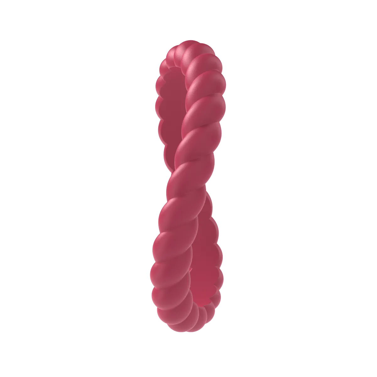 Braided Stackable Silicone Ring - Viva Magenta