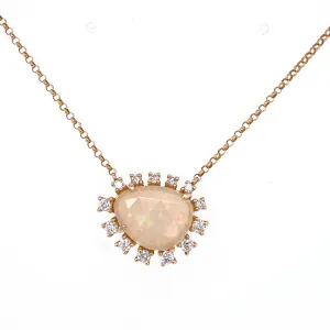Faceted Ethiopian Opal Necklace