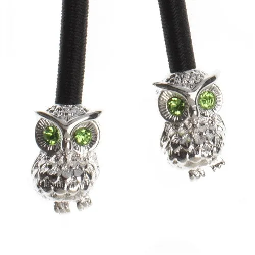 Owl Silver with Crystal Accent