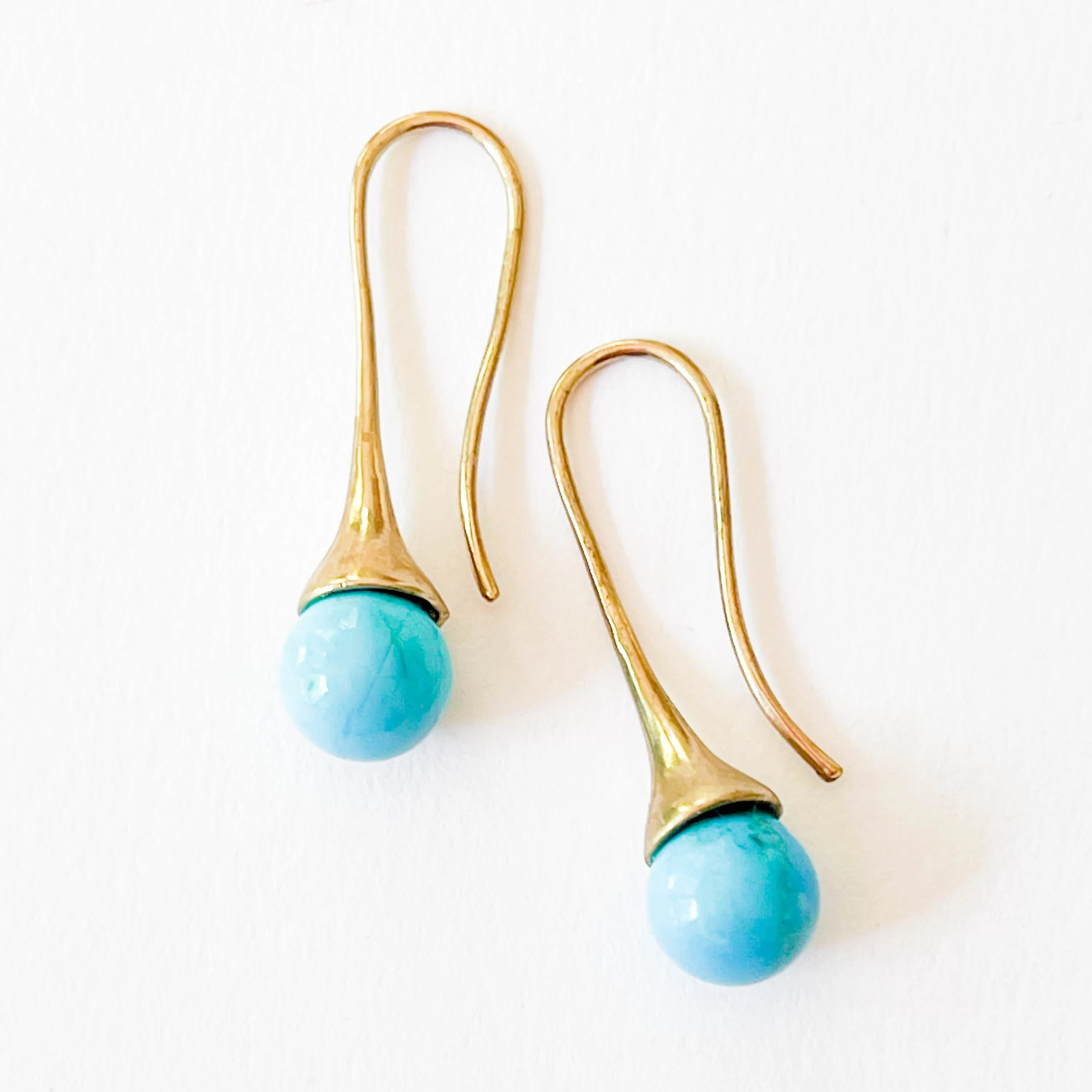 Turquoise Teardrop Earrings-WS